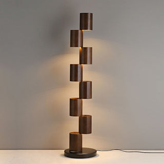 Aris Stacked Bois Tower Lampadaire