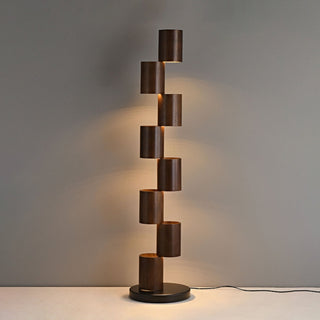 Aris Stacked Bois Tower Lampadaire