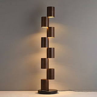 Aris Stacked Bois Tower Lampadaire