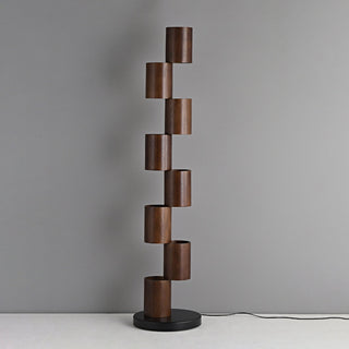 Aris Stacked Bois Tower Lampadaire