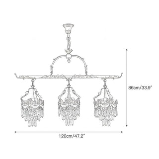 Seraphelion Suspension en Cristal Stainé Linéaire