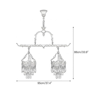 Seraphelion Suspension en Cristal Stainé Linéaire