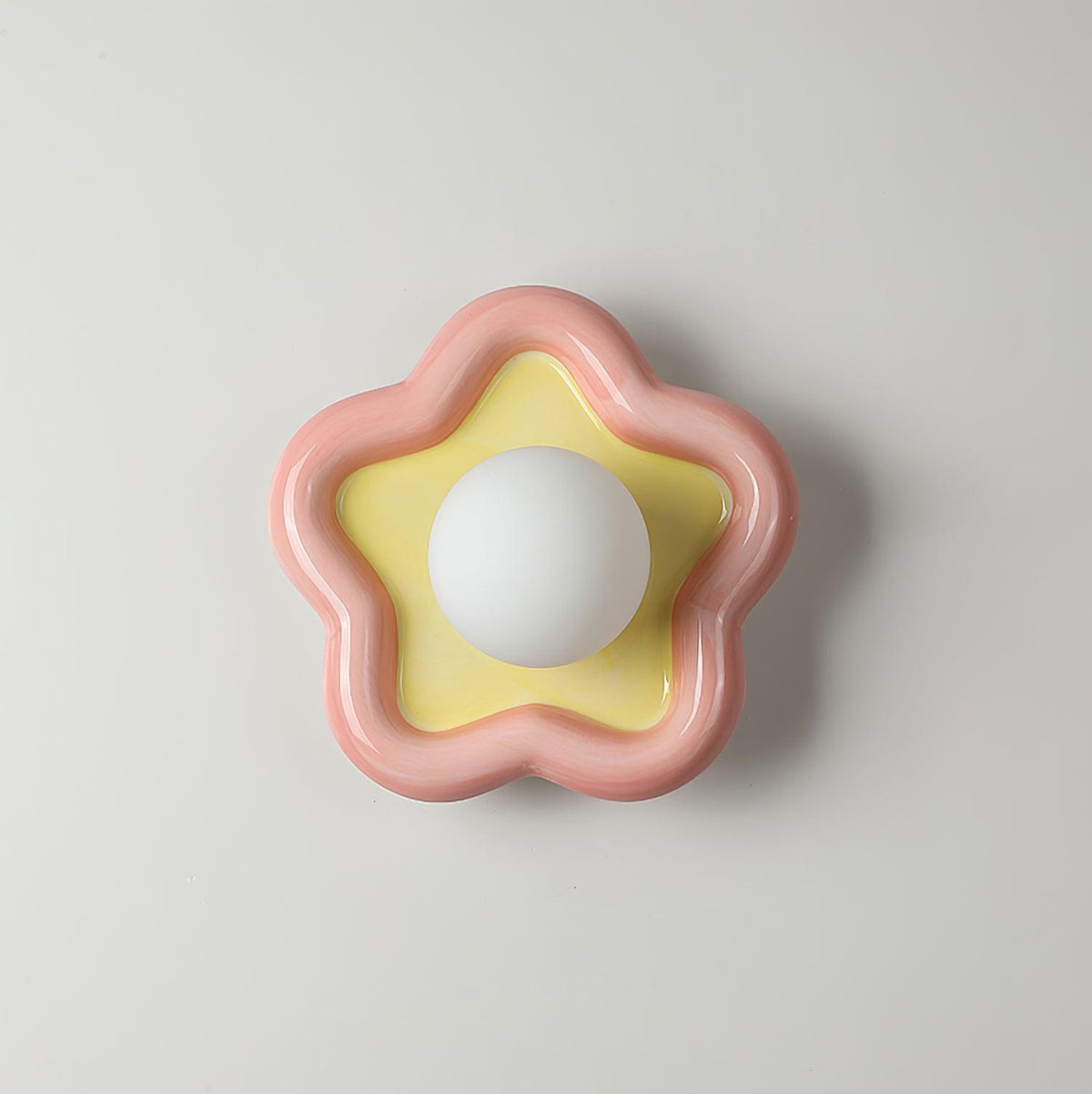 Petani Pink Yellow Flower Wall Light-Neutral Decor