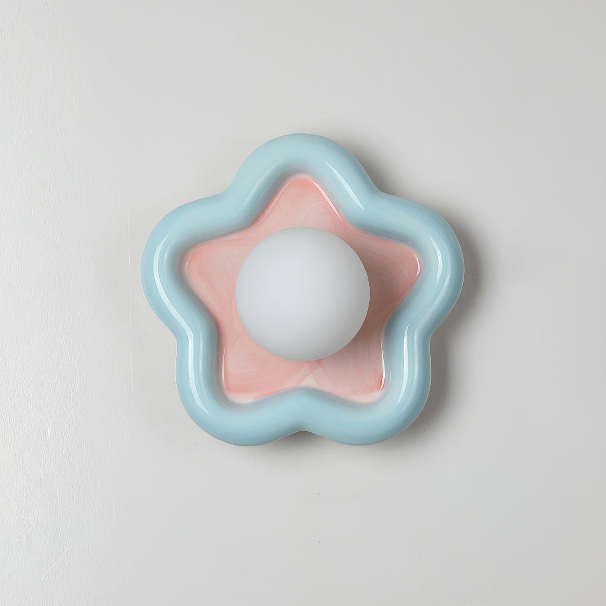 Petani Pink Yellow Flower Wall Light-Neutral Decor