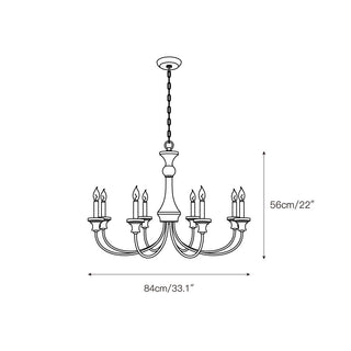 Zatheora Ancien Poussière D'étoiles Bois Métal Lustre