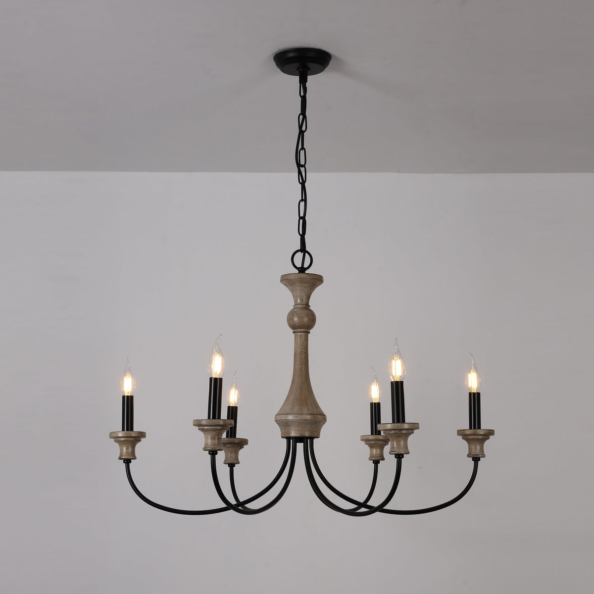 Zatheora Ancien Poussière D'étoiles Bois Métal Lustre