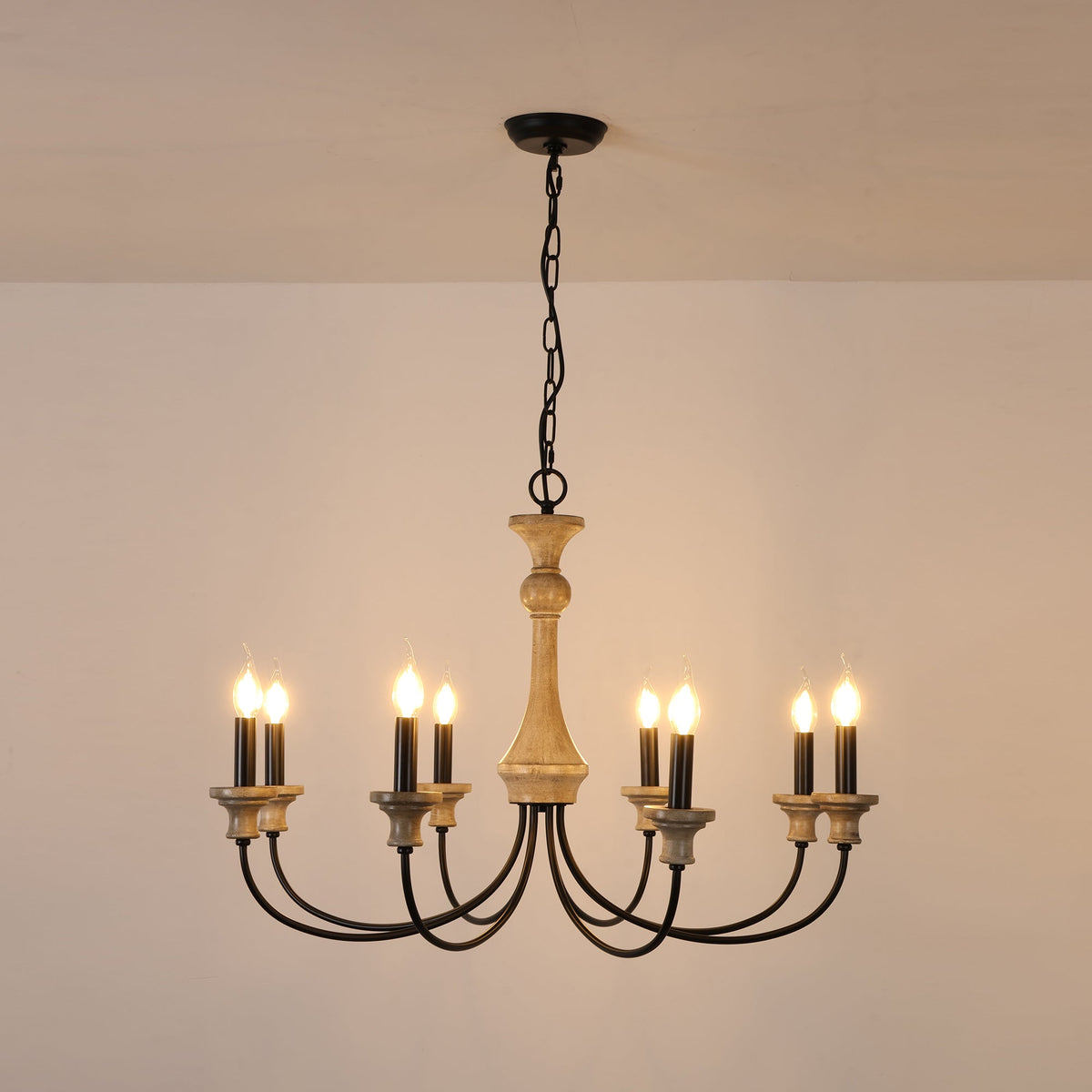 Zatheora Ancien Poussière D'étoiles Bois Métal Lustre