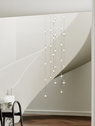 Starfall Staircase Chandelier-Neutral Decor
