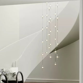 Starfall Staircase Chandelier-Neutral Decor