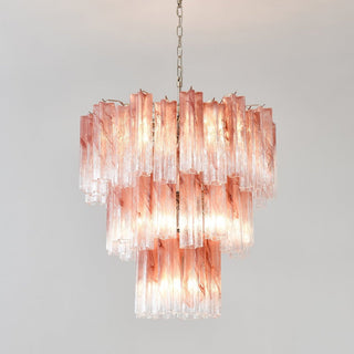 Aurora Lustre en Verre Rose Moderne
