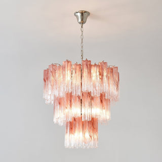 Aurora Lustre en Verre Rose Moderne