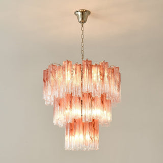 Aurora Lustre en Verre Rose Moderne
