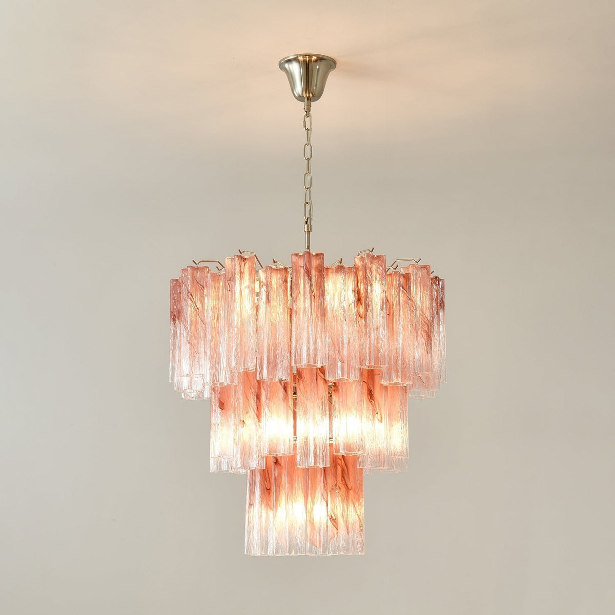 Sora Lustre en Verre Rose Moderne