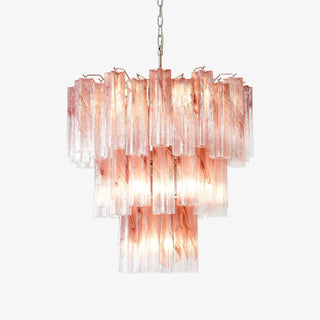 Aurora Lustre en Verre Rose Moderne