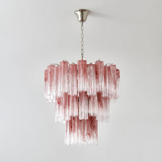 Aurora Lustre en Verre Rose Moderne