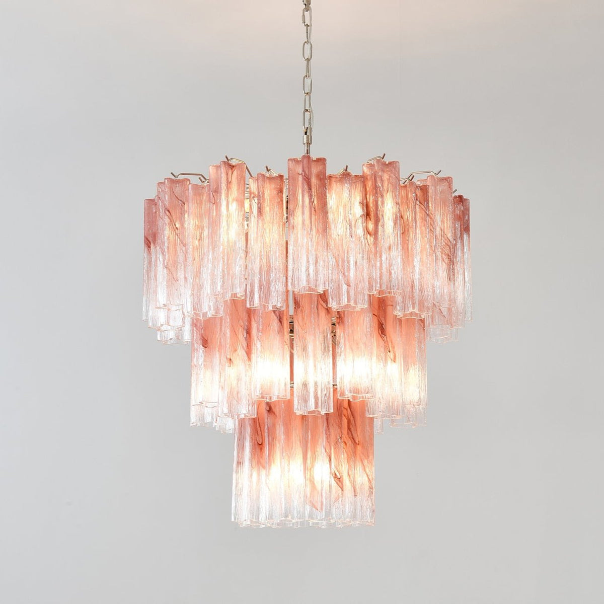 Sora Lustre en Verre Rose Moderne