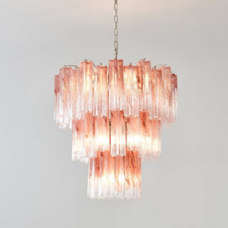 Aurora Lustre en Verre Rose Moderne