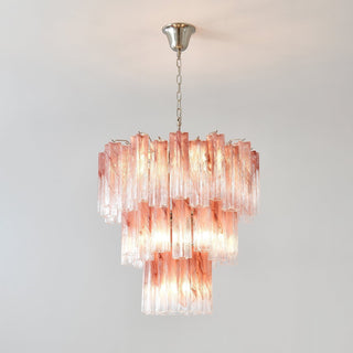 Aurora Lustre en Verre Rose Moderne