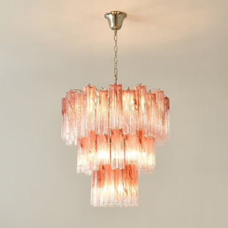 Aurora Lustre en Verre Rose Moderne