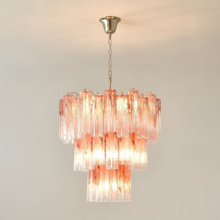 Aurora Lustre en Verre Rose Moderne