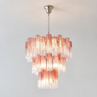 Aurora Lustre en Verre Rose Moderne