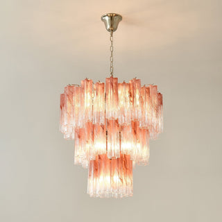 Aurora Lustre en Verre Rose Moderne