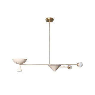 Comareth Moderne Minimaliste Verre Métal Lustre