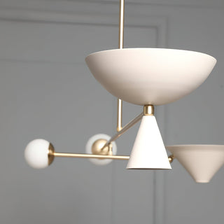 Comareth Moderne Minimaliste Verre Métal Lustre