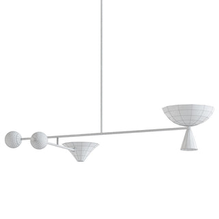 Comareth Moderne Minimaliste Verre Métal Lustre