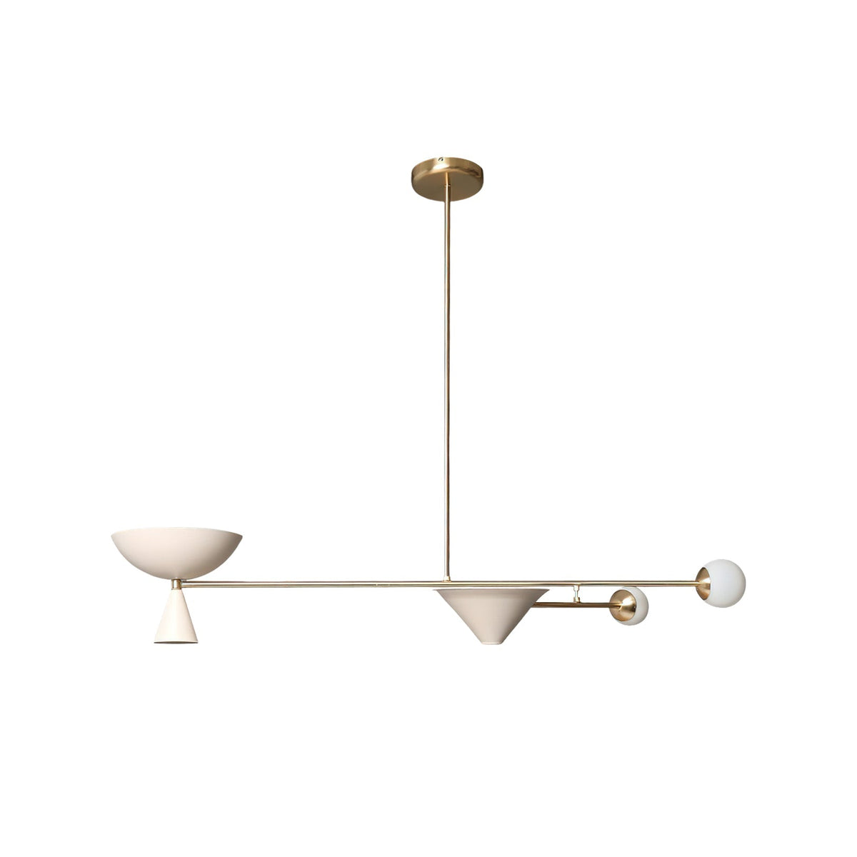 Comareth Moderne Minimaliste Verre Métal Lustre