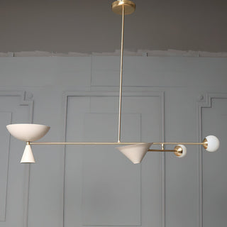 Comareth Moderne Minimaliste Verre Métal Lustre