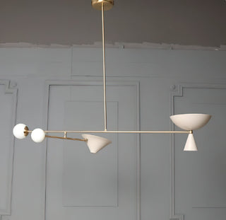 Comareth Moderne Minimaliste Verre Métal Lustre