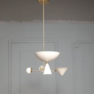 Comareth Moderne Minimaliste Verre Métal Lustre