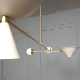 Comareth Moderne Minimaliste Verre Métal Lustre