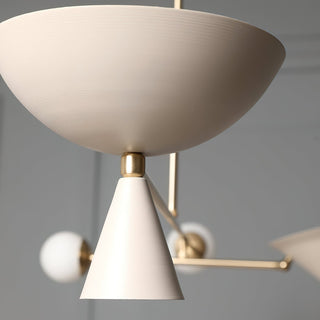 Comareth Moderne Minimaliste Verre Métal Lustre