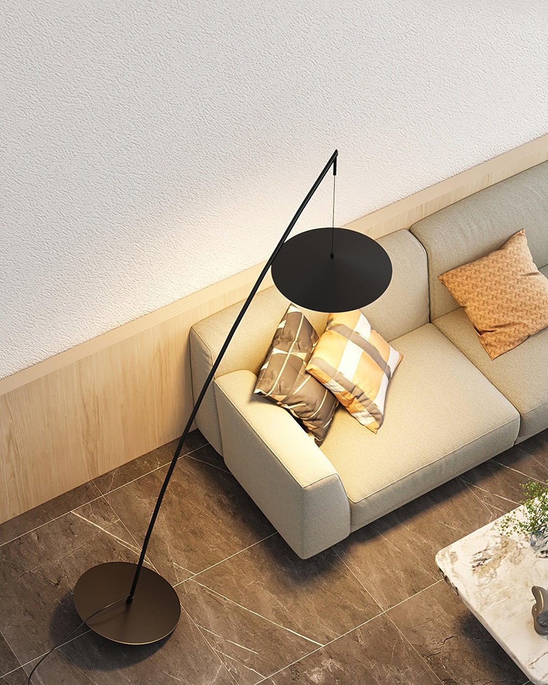 Arcana Noir Lampadaire Minimaliste
