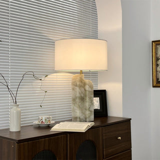 Stele Green Alabaster Table Lamp-Neutral Decor