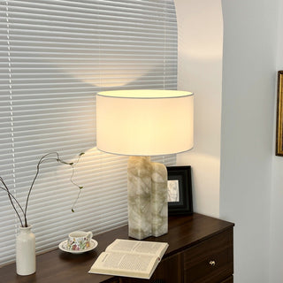 Stele Green Alabaster Table Lamp-Neutral Decor