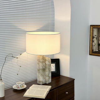 Stele Green Alabaster Table Lamp-Neutral Decor