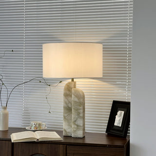 Stele Green Alabaster Table Lamp-Neutral Decor