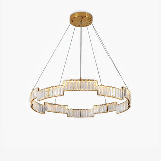 Lustra Lustre Cristal avec Cadre Doré