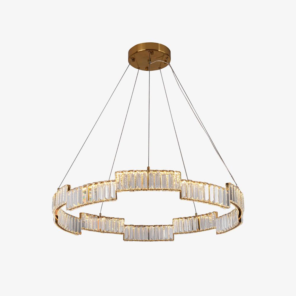 Nelanne Lustre Cristal avec Cadre Doré