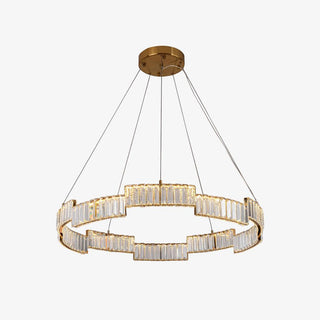 Lustra Lustre Cristal avec Cadre Doré