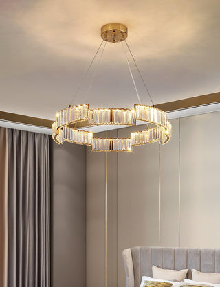 Lustra Lustre Cristal avec Cadre Doré