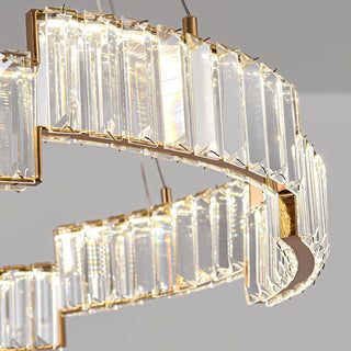 Lustra Lustre Cristal avec Cadre Doré