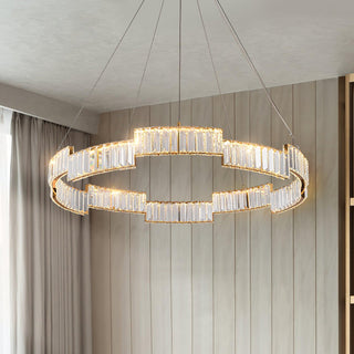 Lustra Lustre Cristal avec Cadre Doré