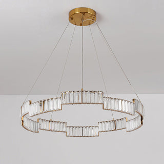 Lustra Lustre Cristal avec Cadre Doré