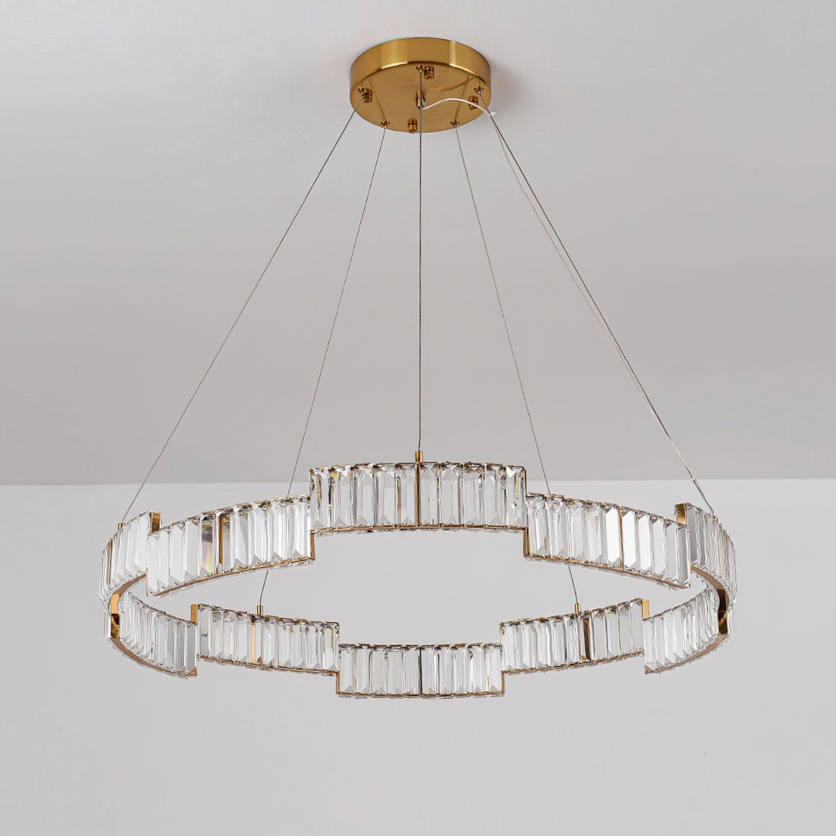 Nelanne Lustre Cristal avec Cadre Doré