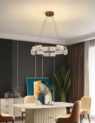 Lustra Lustre Cristal avec Cadre Doré