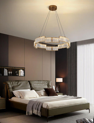 Lustra Lustre Cristal avec Cadre Doré